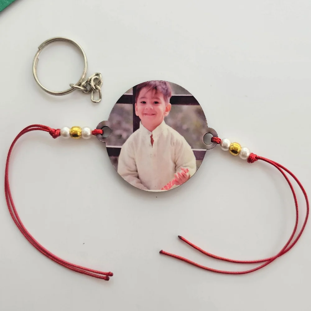 Order Photo Rakhi With Keychain